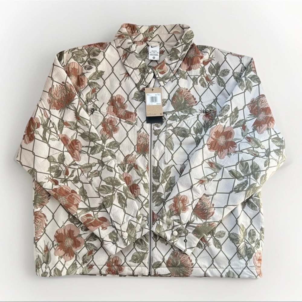 NIKE DEVON BOOKER REPEL BASKETBALL JACKET AOP FLORAL WIVEN JACKET SZ XXL-TALL